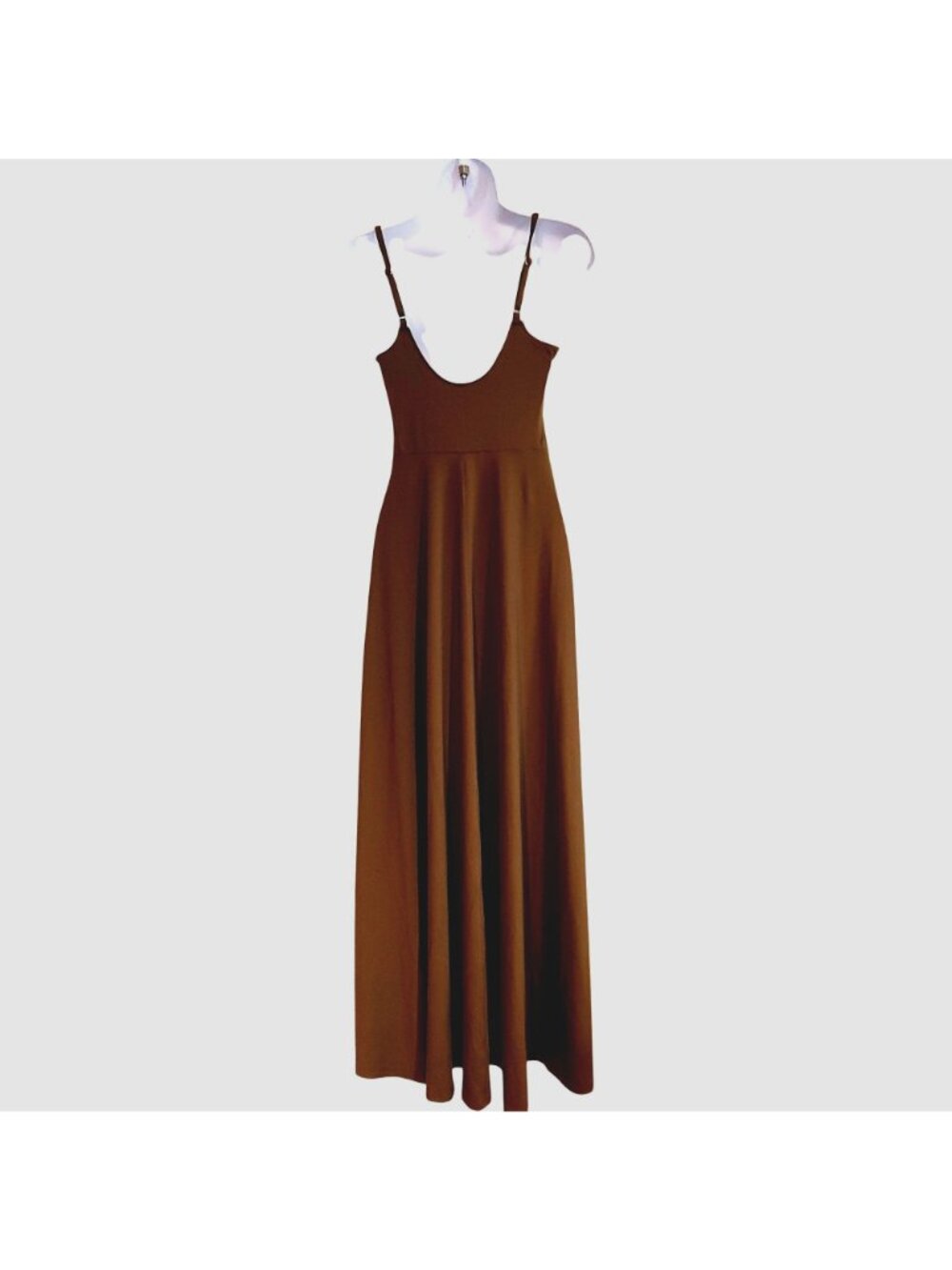 Halara Olive Twist Front Maxi Dress Travel Sleeveless Soft Stretch Minimalist Sh - Picture 3 of 11